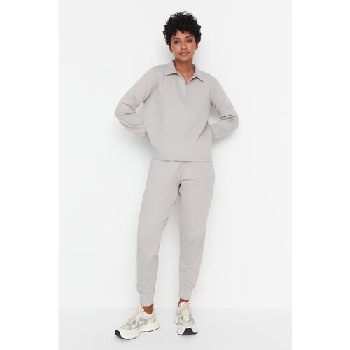 Trendyol Gray Knitted Tracksuit Set Slike