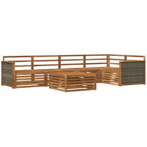 vidaXL Zunanja garnitura za sedenje 6 pcs Naravna Masiven les akacije, (5000280141) Cene