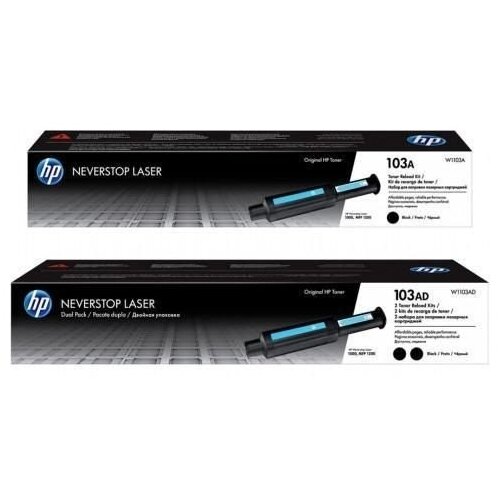HP TONER 103AD ČRN NEVERSTOP RELOAD KIT ZA NEVERSTOP LASER 1000/MFP 1200 ZA 2 X 2.500 STRANI (W1103AD) Cene