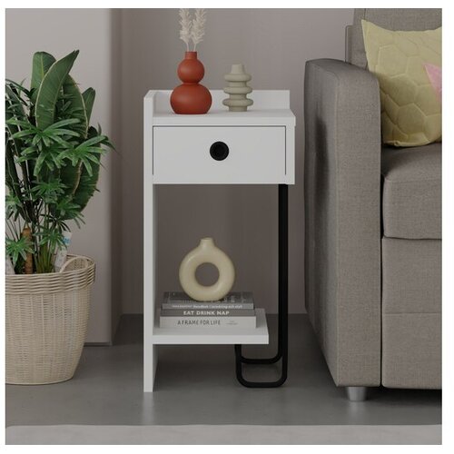 Hanah home Noćni Ormarić Sirius 32x61x30cm Bijeli Cene