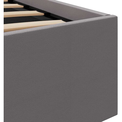  Hidraulični okvir za krevet od umjetne kože LED sivi 90x200 cm Slike
