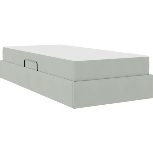  Krevet s madracem i skladi&amp;scaron;tem Svijetlo siva 90 x 190 cm Bar&amp;scaron;un Slike