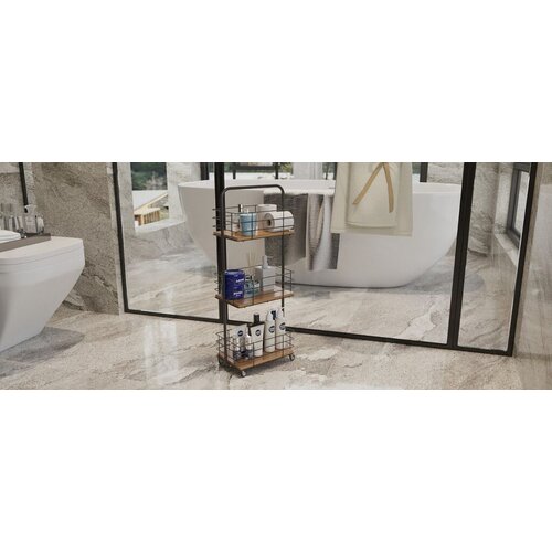 Hermia Organizator za kupatilo SG015-B, Crni Cene
