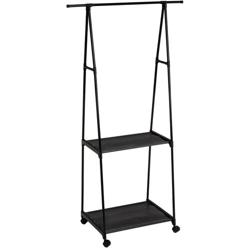 Casa Selección Crni metalni mobilni stalak za odjeću 84x43x156 cm – Cijene
