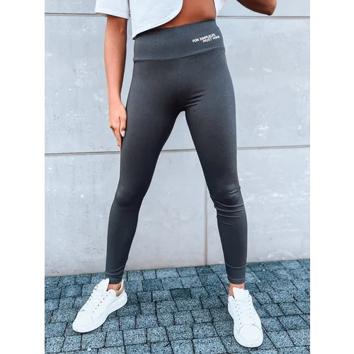 DStreet Legginsy damskie sportowe SIMPLE LIFE szare