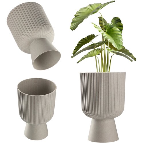 KADAX cvetlični lonec, cvetlični lonec, trata, plastični pokrov, 14 cm, stojalo za rože, sivo, (5000352548) Cene