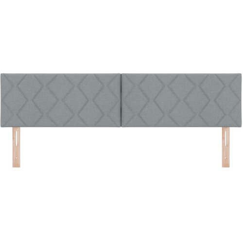  LED glava kreveta Svijetlo siva 180 cm tkanina Slike
