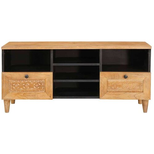  ormar Svjetlosmeđa 100 x 33 x 46 cm masivno drvo manga Slike