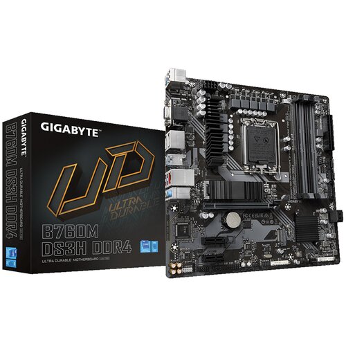 Gigabyte MB [B760M DS3H DD4] LGA1700; 4xDDR4; 2xM.2; 4xSATA4xSATA; 6xUSB; HDMI, 2xDP; mATX Cijene