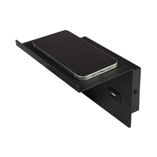  Zidno spot svetlo sa policom i USB punjačem 1xG9/35W/230V crno/zlatno Slike