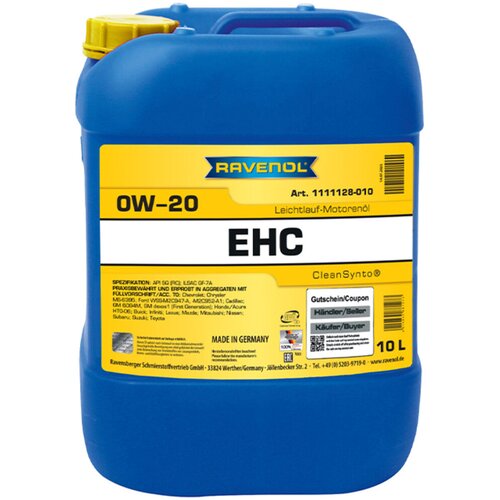 RAVENOL Ulje za motor EHC, 0W-20, 10L Cene