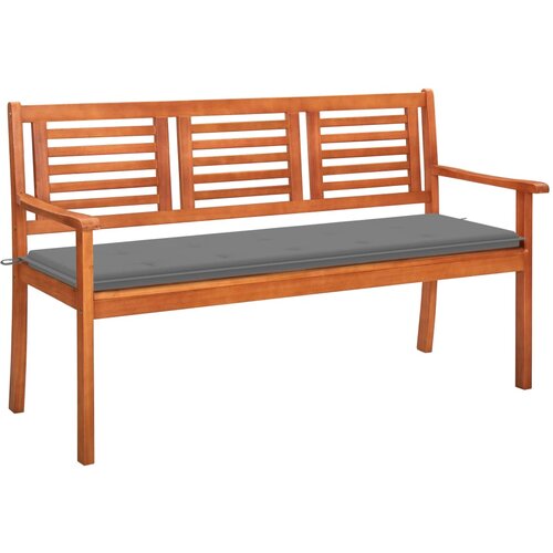  The Living Store Vrtna klop za 3 osebe z blazino 150 cm trden evkaliptus - Klop, (21463914) Slike