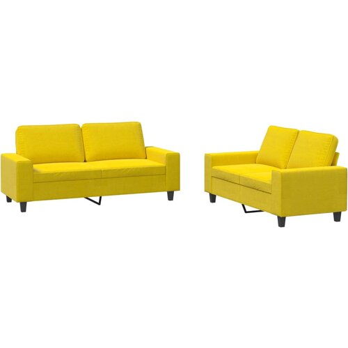 Maison Chic Sedežna garnitura - kavč 2-delna svetlo rumeno blago, (21728484) Cene