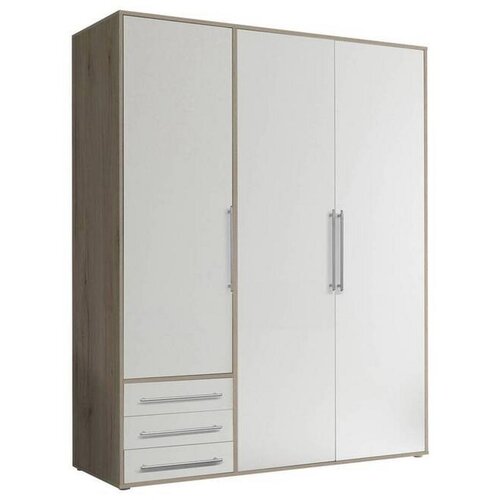 Modern Living omara s klasičnimi vrati lyss, bela, hrast, 155 cm Slike