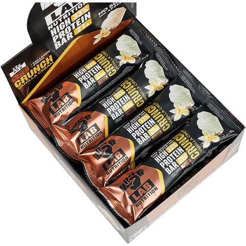 LabNutrition_LTD Proteinska Čokoladica &amp;ndash; Box - 12kom X 65g - Crunch Premium &amp;ndash; Hrskava &amp;ndash; Vanila &amp;ndash; bez &amp;scaron;ećera Slike