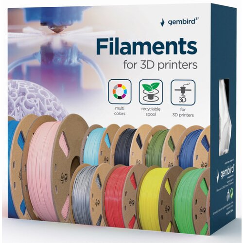 Gembird 3DP-PLA1.75-01-G pla filament za 3D stampac 1,75mm kotur 1KG green Cene