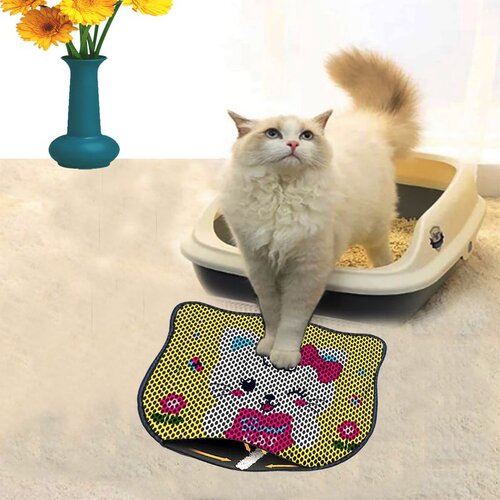 WALLXPERT Kdkafa0063 Multicolor Cat Litter Mat Cene