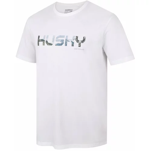 Husky Men's cotton T-shirt Tee Wild M white