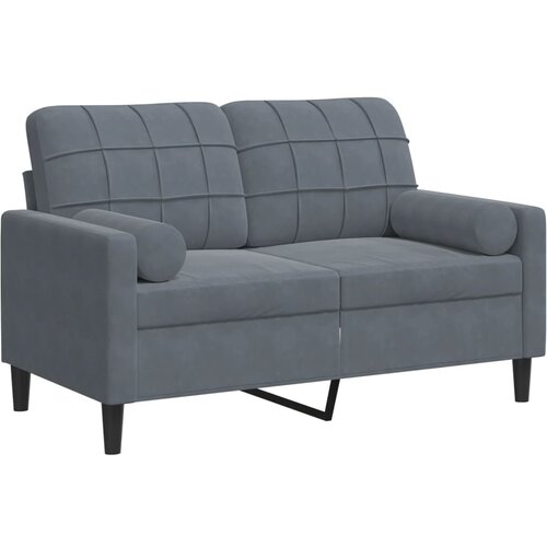 Maison Chic kavč - Sofa - Kanape dvosed z okrasnimi blazinami temno siv 120 cm žamet, (21727616) Cene