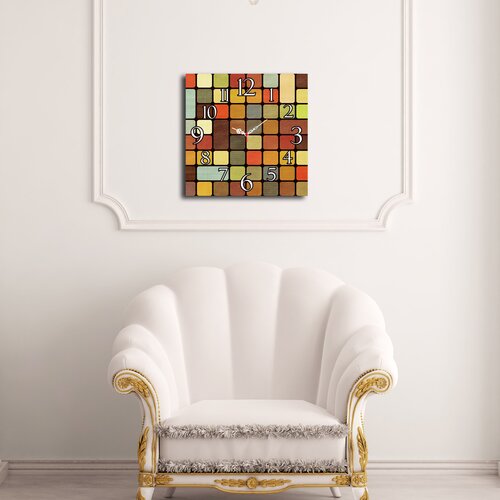 Opviq MDF Zidni sat 40x40cm Šareni Cene