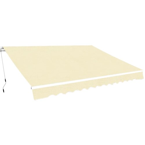 VidaXL Ročno zložljiva tenda 400 cm kremne barve Slike