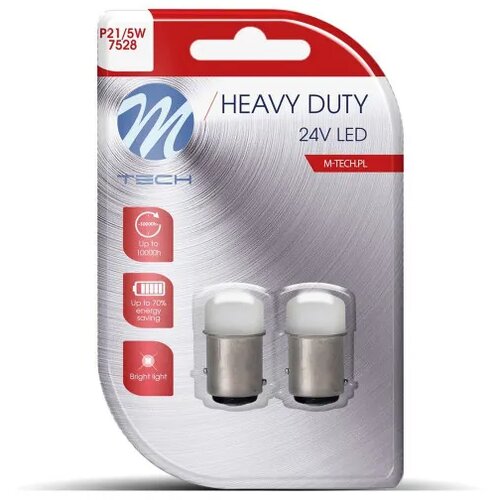 Mtech LED sijalica P21/5W BAY15D 9 x SMD3014, 24 V, 2 komada, Bela Slike