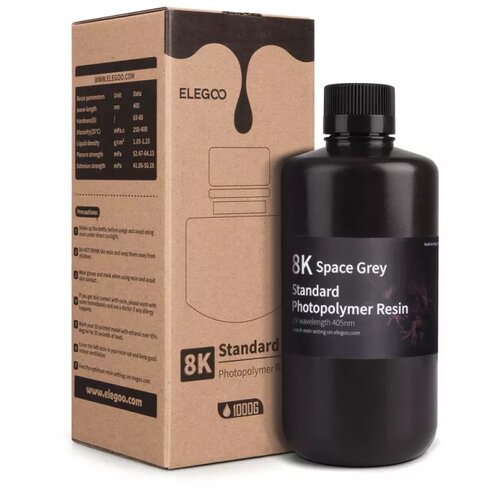 Elegoo standard 8K resin 1000g space grey ( 048966 ) Cene