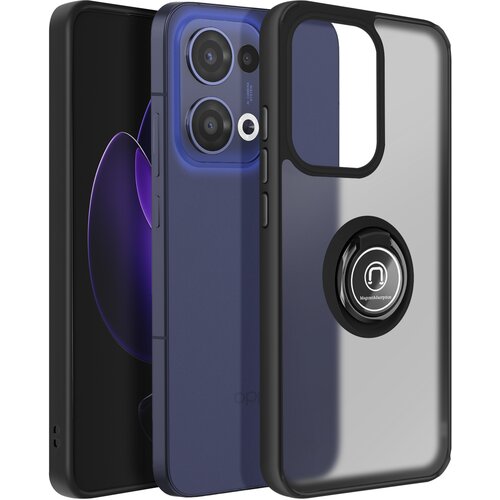 AVIZAR Ohišje za Oppo Reno 13 prozoren hrbtni magnetni obroč, Črna, (5000011225) Cene