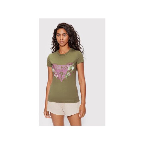 Guess Majica W2YI29 J1311 Zelena Slim Fit Slike