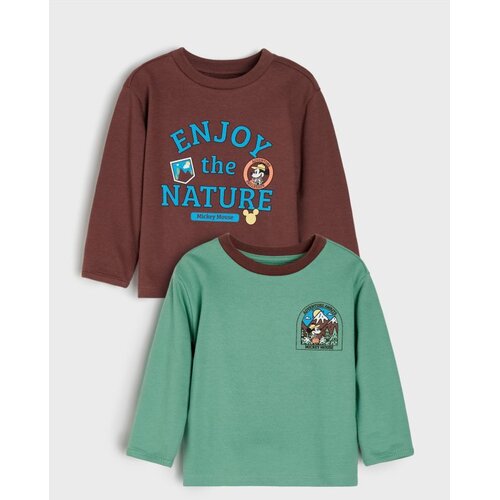 Sinsay Pamučne majice dugih rukava Mickey Mouse 2 pack Cijene