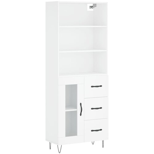 Maison Chic Visoka omara - Komoda - Predalnik bela 69,5x34x180 cm inženirski les, (21720558) Cene