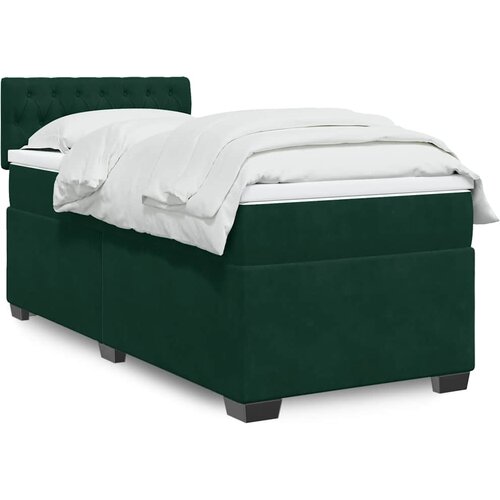 Box spring krevet s madracem tamnozeleni 90x190 cm bar&scaron;unasti Cijene