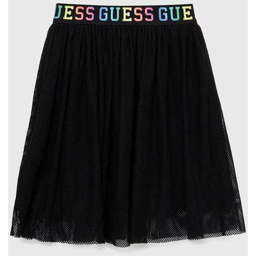 Guess Dječja suknja boja: crna, mini, širi se prema dolje