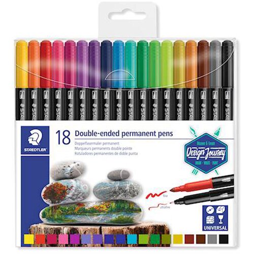 Staedtler Flomastri Design Journey Permanent, obojestranski, 18 kosov Cene