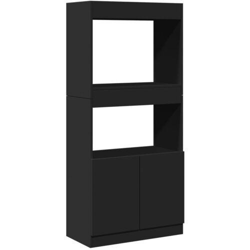 Maison Chic Visoka omara - Komoda - Predalnik črna 63x33x140 cm inženirski les, (21719836) Slike