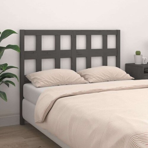  Uzglavlje za krevet sivo 125 5 x 4 x 100 cm od masivne borovine Cijene