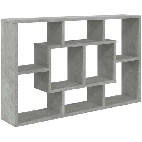  Zidna polica siva boja betona 85x16x52,5 cm konstruirano drvo Slike