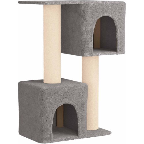  Mačje drvo s sisalnim postoljima za grebanje Svjetlosiva 114 cm Slike