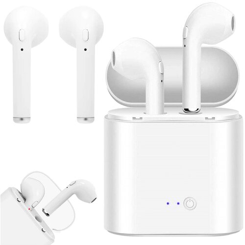  2v1 bluetooth 5.0 brezžične bele slu&amp;scaron;alke in power bank Slike