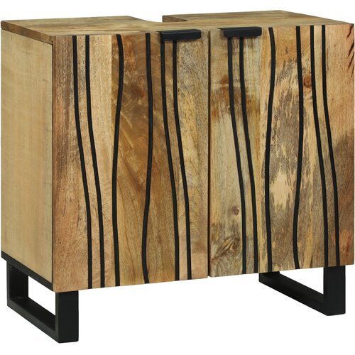 VidaXL omara pod umivalnikom 62x33x58 cm Trden les Mango in inženirski les Slike