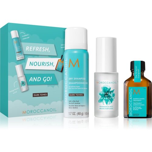 Moroccanoil Refresh, Nourish, and Go! (Dark Tones) set za temne lase za ženske Slike