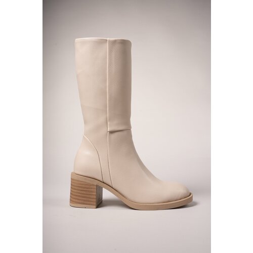Riccon Secmodh Women's Boots 0012711 Beige Leather Slike