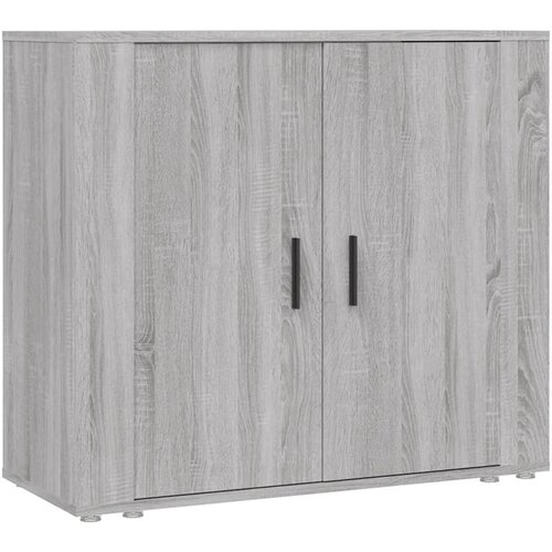 Komoda sivog hrasta sonome 80x33x70 cm od konstruiranog drva Slike