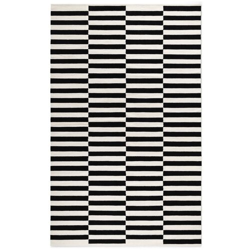 Hanse Home Črna/bela obojestranska ročno tkana volnena preproga 200x300 cm Donna – Cene