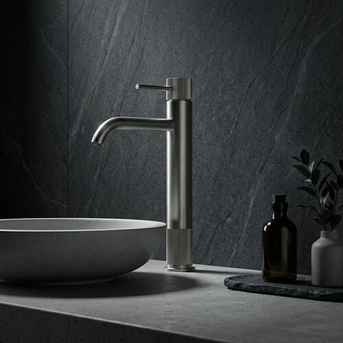 REA Bath Kopalni&amp;scaron;ki me&amp;scaron;alnik Lungo Stripe Brush Nickel Slike