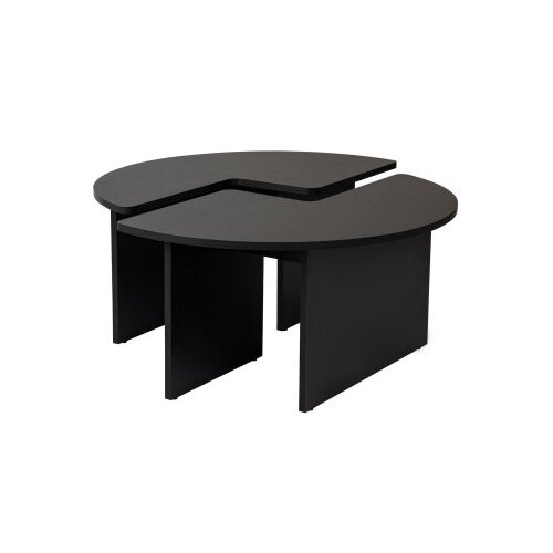 Hanah home Klub sto Moira, O90x41cm, Crni Slike