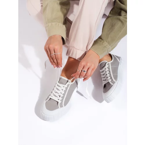 Shelvt Comfortable women's sneakers gray