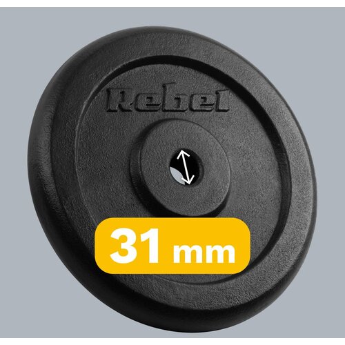 Rebel Active set utega od lijevanog željeza 2x15kg, rupa 31mm, klasična ploča Slike
