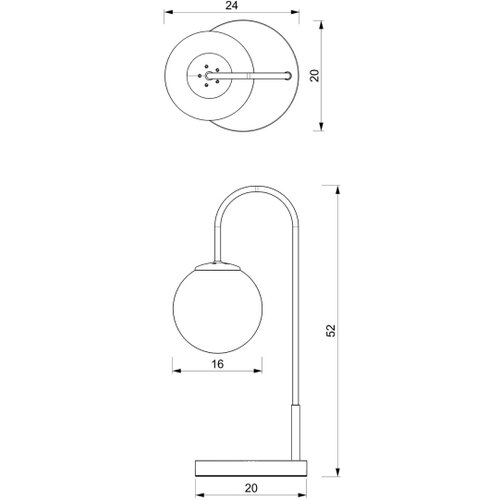  Stona lampa CAMBRIDGE 1xE14/60W/230V crna/mesing Slike