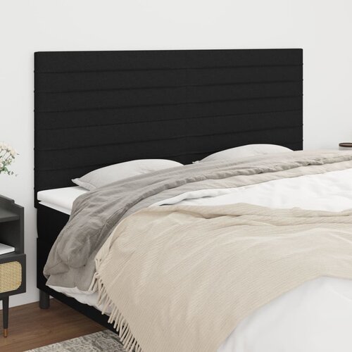 vidaXL Uzglavlje 4 kom crni 100x5x78/88 cm od tkanine Cijene